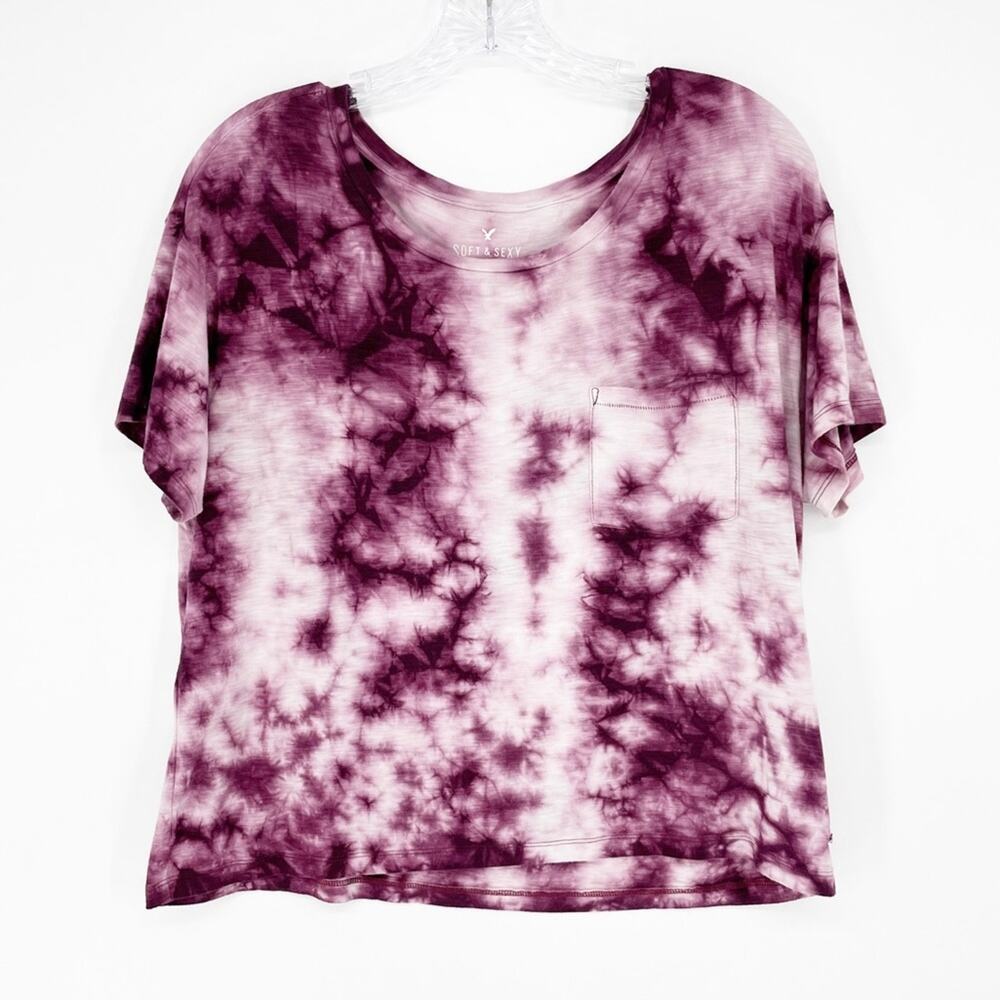 American Eagle Short Sleeve Tie Dye Top Size Small